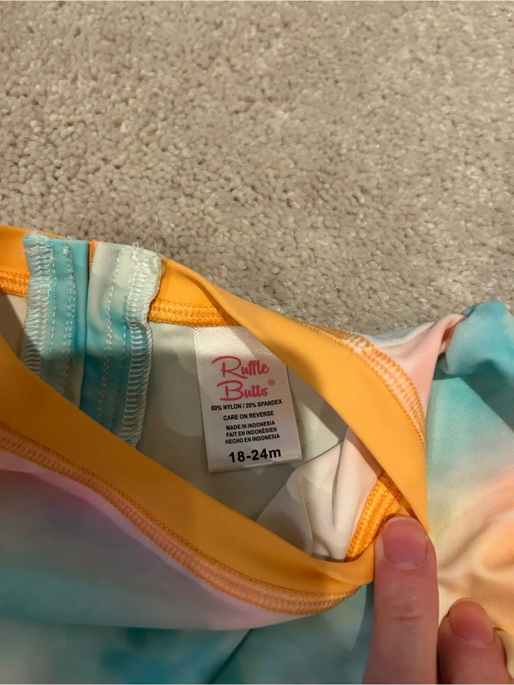 Ruffle Butts Pastel Tie-Dye Swimsuit